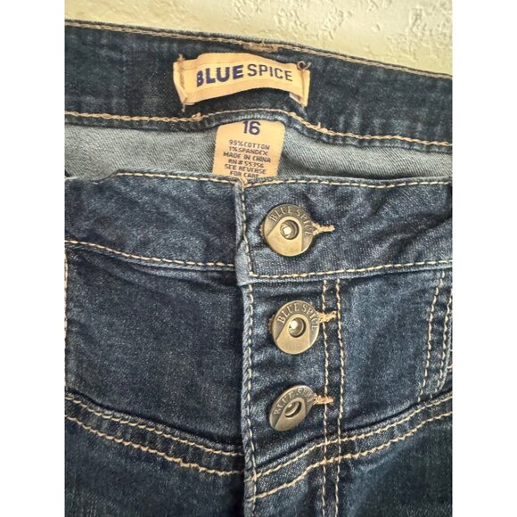 Blue Spice Blue Skinny Jeans Womens Plus Size 16 Distressed - Picture 4 of 10